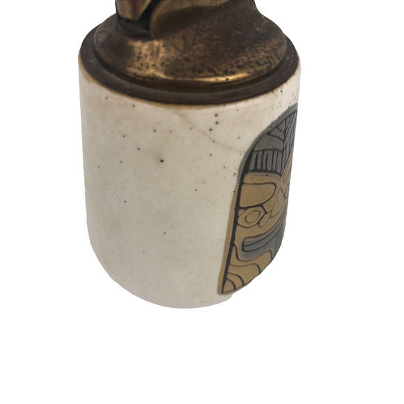 Vintage Sascha B Brastoff Tiki Table Lighter Ashtray L1 Mid Century Stoneware - Picture 9 of 16